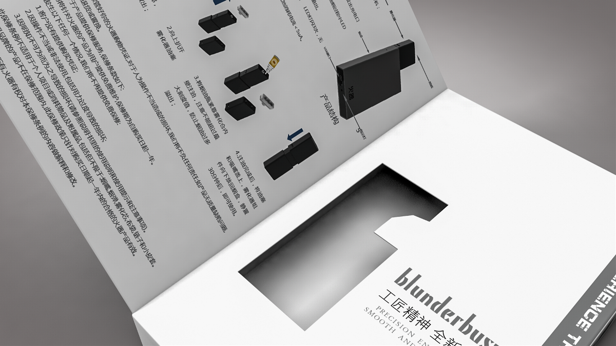 包裝頗具動感的發射與密集構成形式